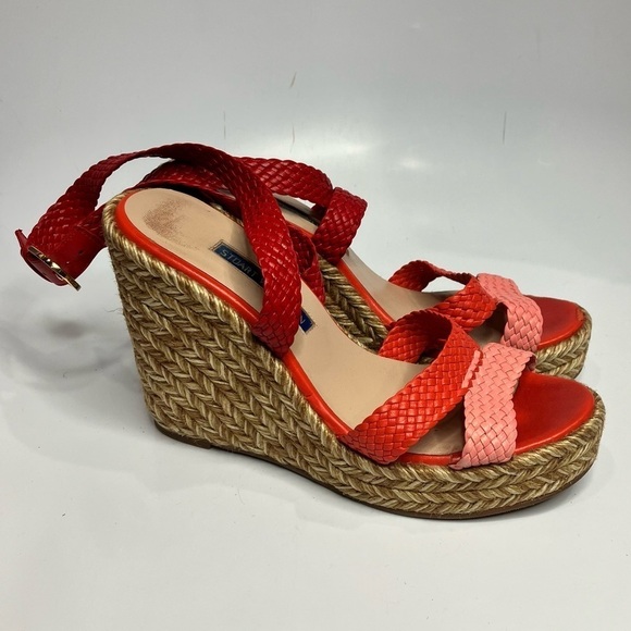 Stuart Weitzman Elsie espadrille wedge Sandals size 7.5 - Picture 2 of 9